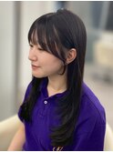 似合わせロング◇顔周りカット・暗髪カラー