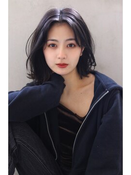 ロゼ 茨木(Rose) 【ROSE】ふんわりミディアム_大人ボブ_黒髪スタイル