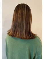 ボンド(hair salon bonD)&nbsp;細ハイライトで作るコントラストハイライト