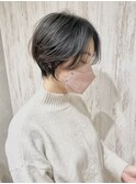 小顔ショート/前髪なしショート/ハンサムショート/20代30代40代