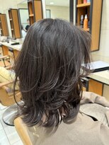 ピークアブー アヴェダ 池袋東武(PEEK-A-BOO AVEDA)&nbsp;韓国風くびれミディ顔周りレイヤー外ハネミディパーマヘア