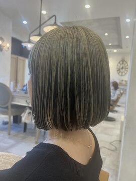 ラボヌールヘアーグレース 門前仲町店(La Bonheur hair grace) 内ボブ/デザインボブ/内巻きスタイル/アンブレラカラー