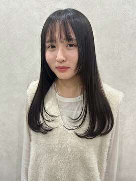 ホワイト(WHITE) 縮毛矯正 ロングレイヤー