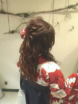 卒業式クルリンパハーフアップ
