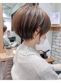絶壁解消×くびれ×30代40代50代×前髪長め大人ショートボブ永