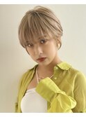 ハイトーン 抜け感 可愛い 韓国風 おしゃれ 大人 くびれショート