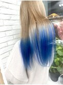 ブロンド×ブルーグラデーション