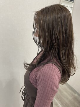 トロンヘアー(tronc hair) ベージュハイライトカラー