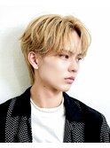 韓国ヘアカルマパーマカルマバングセンターパート黒髪ウルフ