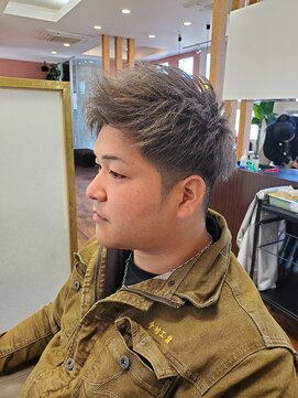 メンズアジア 西谷山店(men's ASIA) グレーカラー×ジェットモヒカン