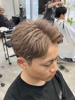 エデアンホンテン メンズサロン(EDEAN 本店 （旧：EDEAN 上通）) メンズハイトーンカラー　ミルクティーベージュ　ブリーチカラー