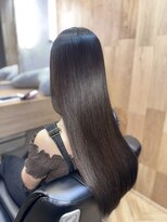 ハサミバイアトリエナガノ 千葉(8sami by atelier nagano)&nbsp;デザインカラー／レイヤーカット/ウエットヘア/オリーブベージュ