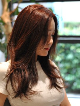 ミドル(MIDDLE) レイヤーセミロング/府中美容室/夜間