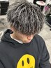 【大好評】カット＋パーマ各種＋ホワイトメッシュ￥19000（大阪/メンズパーマ