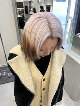 ロテ 名古屋 名駅店(Lote.) イメチェン/ホワイトブロンド/外ハネボブ/美髪/名駅