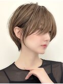 ハイライトバレイヤージュダブルカラーショートカット30代40代