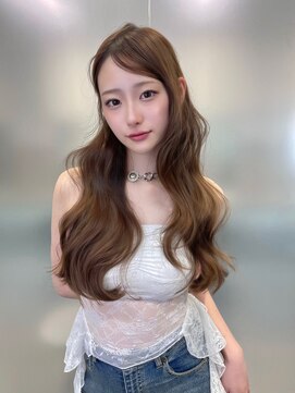 リリー(Lilley) マロンベージュ×小顔レイヤー×韓国風巻き×髪質改善