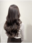 艶髪ブラウンベージュ　韓国レイヤー　プルエクステ　つくば
