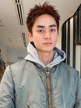 暖色スパイキーショート