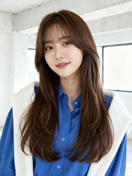 ハイライトクラゲヘアミニボブ成人式パーマミディアム裾カラー