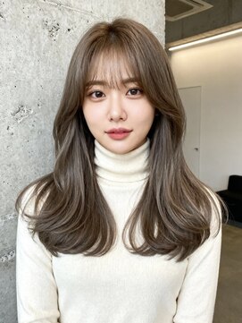 エイチ 大阪梅田(H) ハイライトクラゲヘアミニボブ成人式パーマミディアム裾カラー