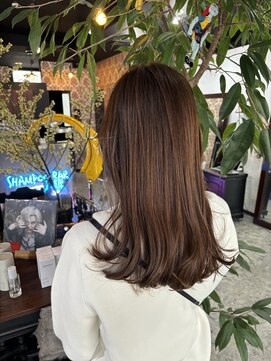 ヘアリゾート マンゴスティン(hair resort Mangosteen) オリーブベージュ×春っぽいエアリー感