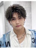 MEN’S HAIR/波巻きツイストスパイラル/リバースセンターパート