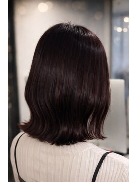 アコロン(acoron) パツっとボブ/レッドヴァイオレット/暗髪/髪質改善