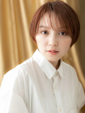 カバーヘア ブリス 川口(COVER HAIR bliss) モカブラウンブリーチなし小顔ナチュラルショートX川口20代30代