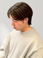 ヘアーメイク グロー(hair make grow)&nbsp;メンズショート センターパート ツーブロック ビジネスヘア