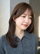 オムニス 表参道(Omnis)&nbsp;ハッシュカットミディアムレイヤーオリーブベージュ縮毛矯正