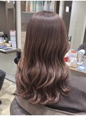 大人ガーリー/似合わせカット/暖色カラー/ピンクブラウン