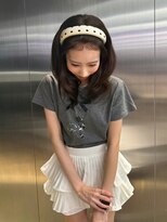 ペレ 原宿(PELE)&nbsp;ダークパープルナチュラルショート夏のヘアアレンジ原宿