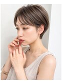 20代30代大人可愛い韓国風レイヤーショートボブアッシュブ
