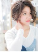 大人かわいい無造作パーマ