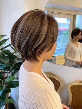 シェノン(CHAINON) くびれショートバレイヤージュ大人女子カラー梅ヶ丘ヘアサロン