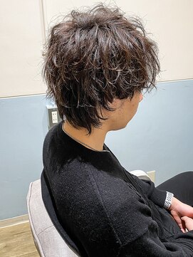 フレーム なんば店(FRAME) マッシュウルフ韓国ヘア束感カットツーブロックツーブロ