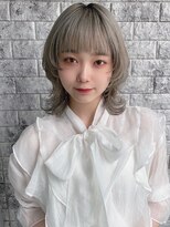 リアイス(Re:ICE) ミニウルフ/くすみブルー/流れるレイヤー/インナーハイライト