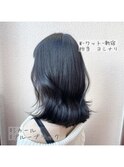 W-ワット-原宿店*ブリーチなしブルーブラック