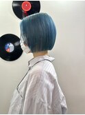 ダブルカラーブルーベージュカラーケアブリーチハイトーンカラー