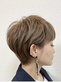 縮毛矯正くびれヘアアプリコットオレンジ/札幌/南区/川沿5