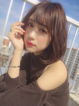 リープアルケー ヘアアンドヘッドスパ 錦糸町北口店(leap arche Hair&head spa) インナーグレージュ/マチルダボブ/前髪/ピンクベージュ/錦糸町