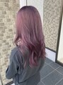 アース コアフュールボーテ 伊勢崎(EARTH coiffure beaute) 暗くならないピンクカラーでお肌に馴染むカラー