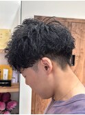 波巻きツイストパーマ