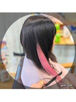 ピヴォヘアー(pivo hair)&nbsp;インナーカラー　イヤリングカラー　ピンク