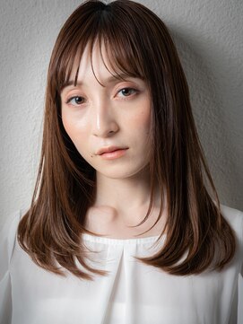 カバーヘア ブリス 志木南口駅前店(COVER HAIR bliss) 前下がりレイヤーミディアム美髪艶感ストレートu志木30代40代