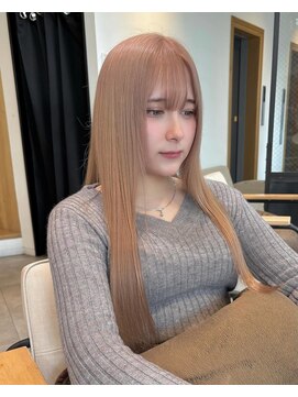 ミルクティーカラー/ブリーチダブルカラー/ケアトリートメント