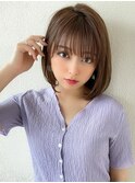顎ラインボブ/タッセルボブ/韓国ボブ/ラベンダーミルクティー