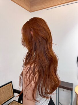 オルセン ディービーエー バルーンヘアー(OLSEN D.B.A BALLOON HAIR) オレンジ/暖色/レイヤー/ブリーチなしダブルカラー/明るめ