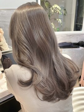 ディモアンド 表参道(Dimo&) x透明感カラー/イメチェン/ホワイトブロンド/外ハネボブ/美髪